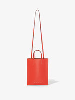 Side image of Small Twin Tote in VERMILLION