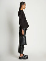 Image of model wearing Small Twin Tote in BLACK
