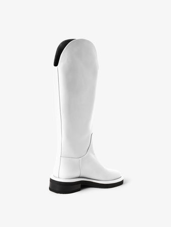 3/4 Back image of Pipe Riding Boots in WHITE.jpg