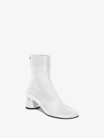 Front 3/4 image of Patent Glove Boots in WHITE