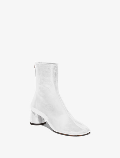 Front 3/4 image of Patent Glove Boots in WHITE
