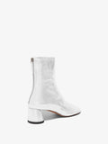 Back 3/4 image of Patent Glove Boots in WHITE