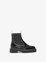 Side image of Lug Sole Chelsea Boots in Black