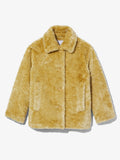 Still Life image of Faux Rabbit Peacoat in SAND