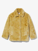 Still Life image of Faux Rabbit Peacoat in SAND