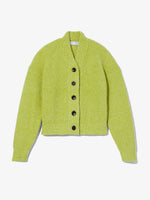 Still Life image of Fluffy Knit Cardigan in AVOCADO/HONEYDEW