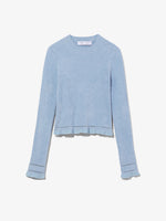 Still Life image of Cropped Turtleneck Chenille Sweater
 in PERIWINKLE