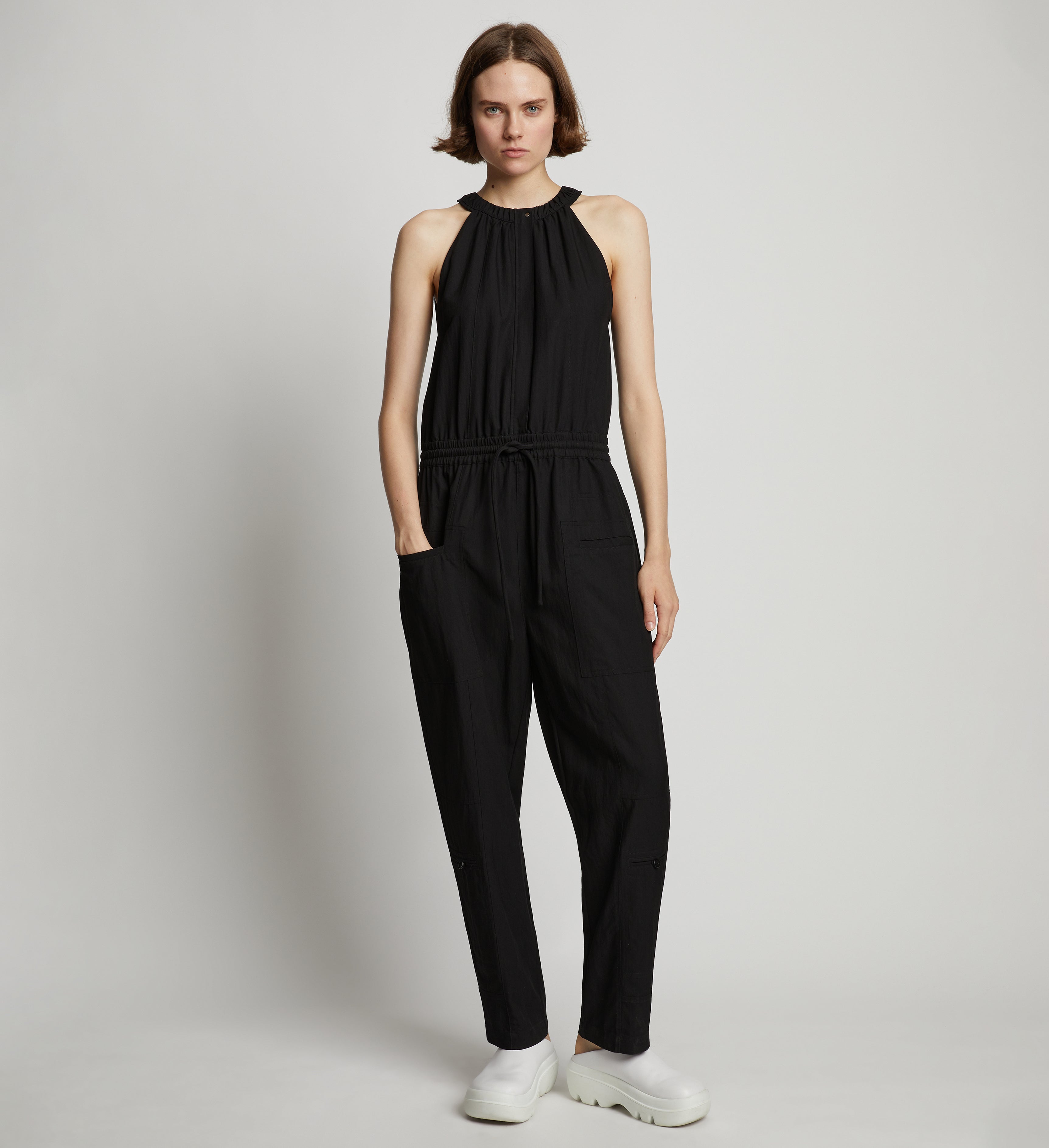Black tank sales jumpsuit