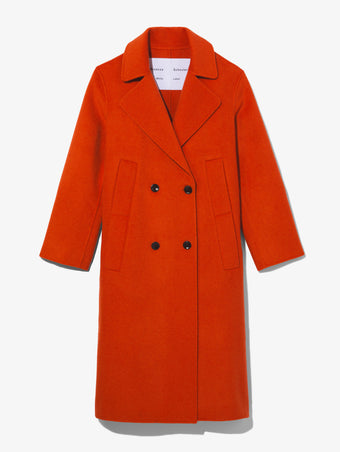 Still Life image of Melton Double Face Coat in VERMILLION MELANGE