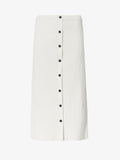Still Life image of Rib Knit Button Front Skirt in CREAM