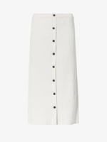 Still Life image of Rib Knit Button Front Skirt in CREAM