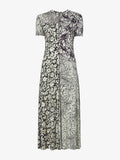 Still Life image of Mixed Floral Short Sleeve Jersey Dress in PEARL/BLACK