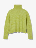 Still Life image of Fluffy Knit Turtleneck Sweater in AVOCADO/HONEYDEW