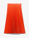 Still Life image of Faux Leather Pleated Skirt in VERMILLION