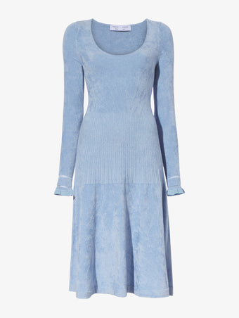 Still Life image of Scoop Neck Chenille Dress in PERIWINKLE