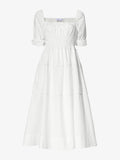 Still Life image of Square Neck Poplin Dress in OFF WHITE