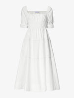 Still Life image of Square Neck Poplin Dress in OFF WHITE