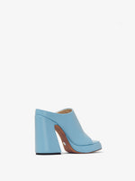3/4 Back image of Forma Platform Sandals in Light/Pastel Blue
