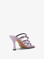 3/4 Back image of Square Sandals in Light/Pastel Purple