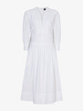 Still Life image of Poplin V-Neck Dress in WHITE