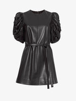 Still Life image of Leather Belted Top in BLACK