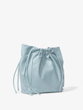 Side image of Drawstring Tote in BLUE STONE