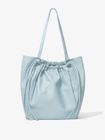 Back image of Drawstring Tote in BLUE STONE