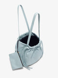 Aerial image of Drawstring Tote in BLUE STONE