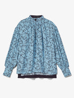 Still Life image of Printed Crepe De Chine Top in BLUE MULTI