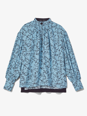 Still Life image of Printed Crepe De Chine Top in BLUE MULTI