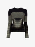 Still Life image of Boucle Mini Stripe Sweater in BLACK MULTI