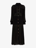 Still Life image of Sheer Pleated Flou Dress in BLACK