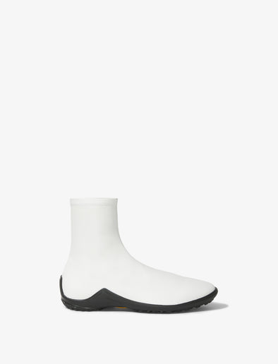 Side image of Grip Stretch Ankle Boots in White
