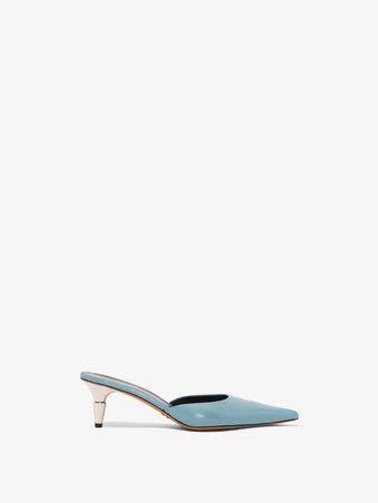 Side image of Spike Mules in Light/Pastel Blue