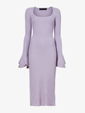 Still Life image of Fluted Rib Knit Dress in LAVENDER