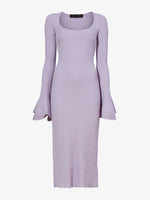 Still Life image of Fluted Rib Knit Dress in LAVENDER