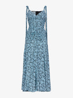Still Life image of Printed Crepe De Chine Tank Dress in BLUE MULTI