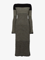 Still Life image of Boucle Mini Stripe Knit Dress in BLACK MULTI