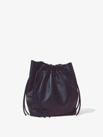 Side image of Drawstring Tote in DARK NAVY