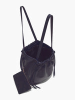 Interior image of Drawstring Tote in DARK NAVY