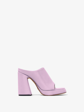 Front image of Forma Platform Sandals in Light/Pastel Purple