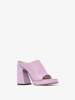 3/4 Front image of Forma Platform Sandals in Light/Pastel Purple