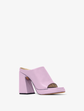 3/4 Front image of Forma Platform Sandals in Light/Pastel Purple