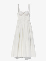 Still Life image of Poplin Bustier Dress in WHITE