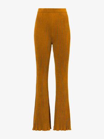 Still Life image of Velvet Rib Knit Pants in OCHRE