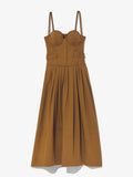 Still Life image of Poplin Bustier Dress in TOBACCO