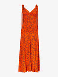 Still Life image of Printed Crepe De Chine Tank Dress in ORANGE MULTI