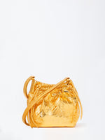 Back image of Metallic Drawstring Pouch in GOLD
