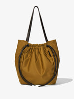 Front image of Nylon Drawstring Tote in FATIGUE