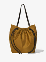 Back image of Nylon Drawstring Tote in FATIGUE